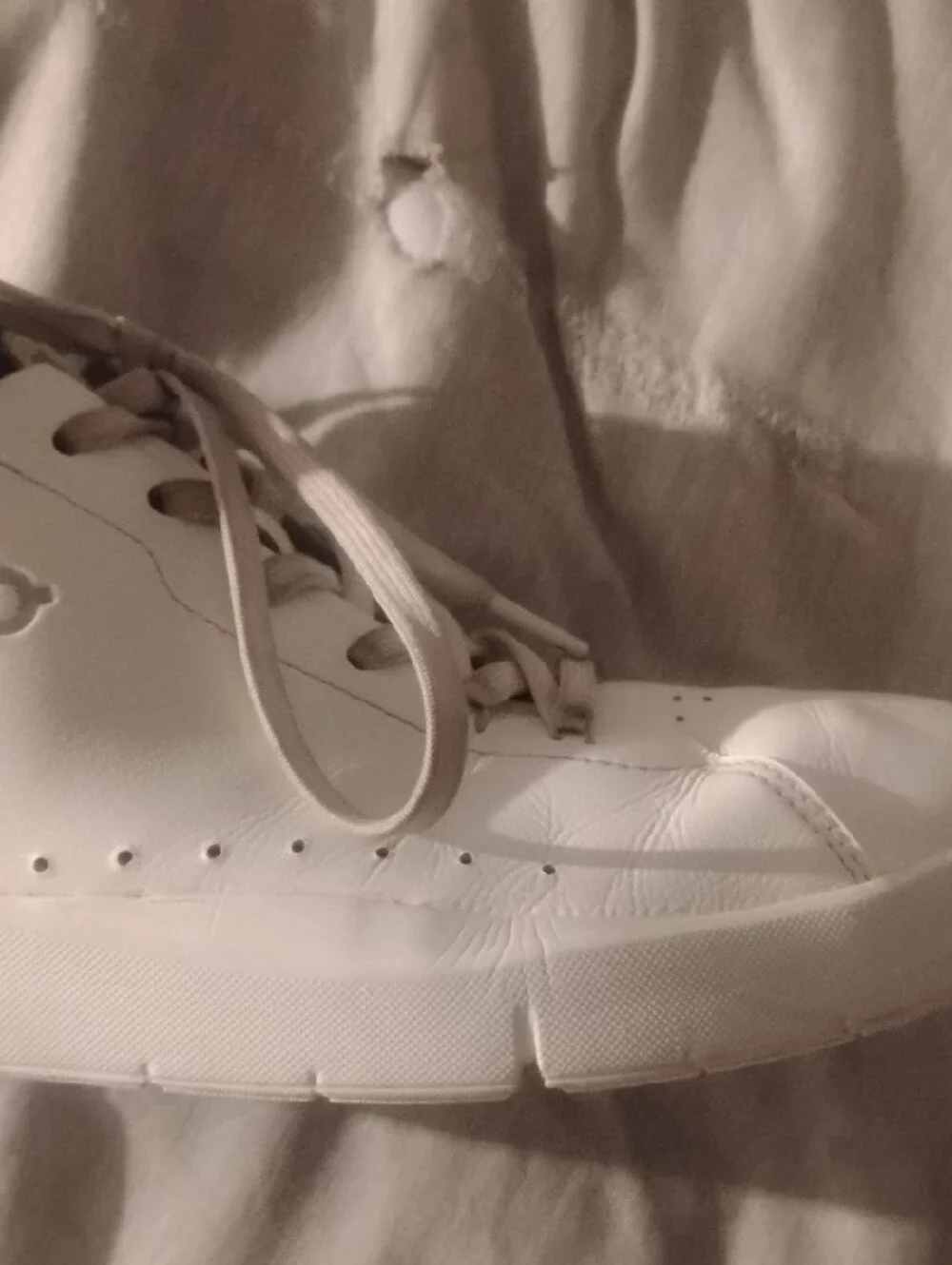 On Running The Roger Navy And White With Yellow Accents Size 11.5